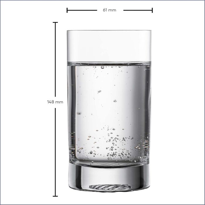 Zwiesel Glas Echo Mug (Set of 4), modern drinking glass with a special base, dishwasher-safe Tritan crystal glasses, Made in Germany (Art.-Nr. 123380)