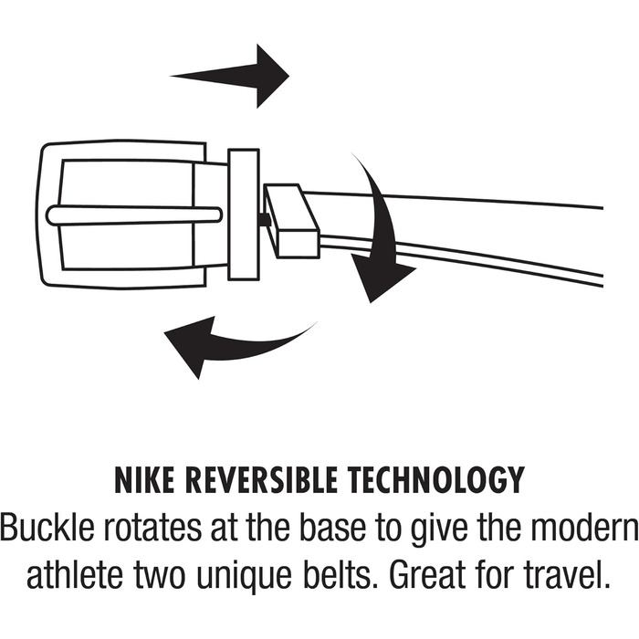 Чоловічий ремінь Nike Core з можливістю перевертання (3XL, Чорний/Коричневий, текстура гальки)