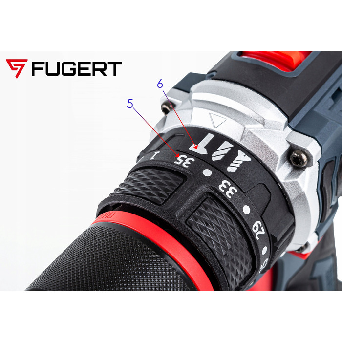 Акумуляторний шуруповерт FUGERT 21,6 В 4 Аг, безщітковий, у кейсі
