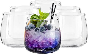 TREND FOR HOME Dessert Glasses Emma Large 475 ml, Round Glasses Set of 6, Gin Tumbler Dessert Bowls Glass, Restaurants and Parties, Dishwasher and Microwave Safe