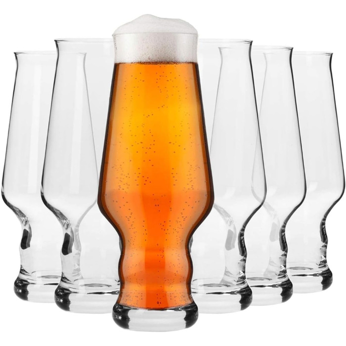 Набір склянок KROSNO Craft Bier Splendour | 6 шт., 400 мл | Для пива, вечірок, посудомийна машина