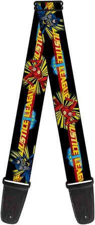 Гітарний ремінь Buckle-Down GS-WJK015 з дизайном 'Веселий Джокер', чорний/білий, 34-60 дюймів