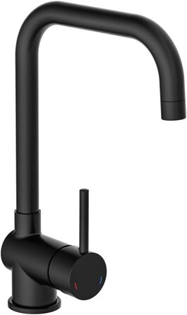 Кран кухонний EISL FUTURA NI182GANI, однолеверний, з високим виливом, чорний колір