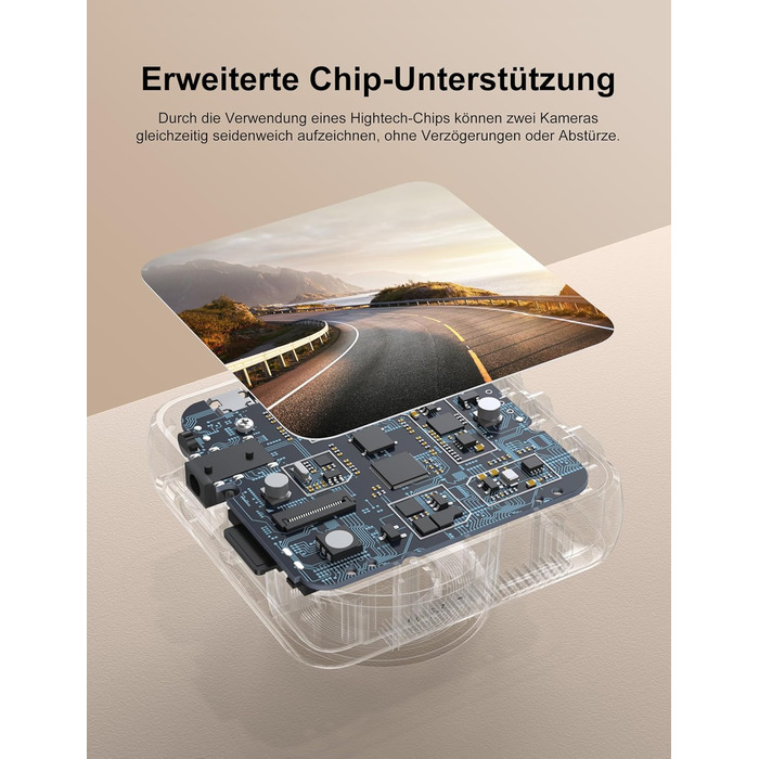 iZEEKER 2.5K Dashcam: Автомобільна відеореєстратор з двома камерами, 1440P, 170° кут огляду, G-сенсор, нічне бачення, паркувальний режим, WDR