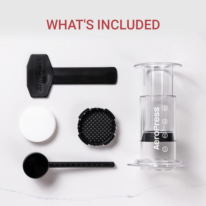 Прозора кавоварка AeroPress Clear 3-в-1: френч-прес, пуровер, еспресо – портативна міні-кавоварка для подорожей без гіркоти