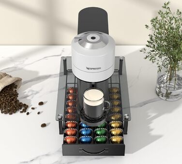 Тримач для капсул кави Nespresso Vertuo та Dolce Gusto на 50 капсул, металевий, сірий