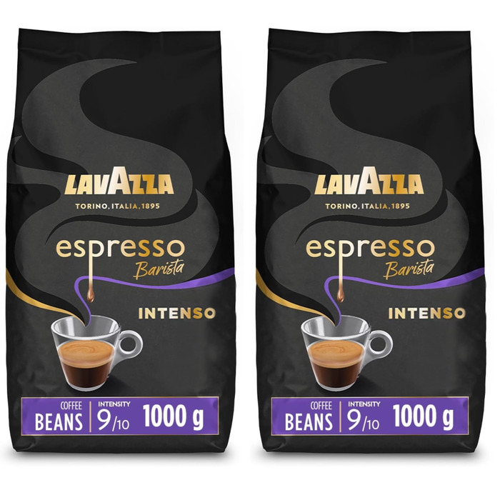 Кава в зернах Lavazza Espresso Barista Intenso, інтенсивність 9/10, середній обсмал, 1 кг (набір 2 упаковки)