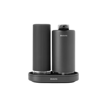 Brabantia Набір дозаторів для мила та миючих засобів 2х200 мл, металевий, сірий Infinite Grey з піддоном
