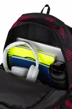 Багатофункціональний шкільний рюкзак CoolPack, чорно-червоний, 23 л