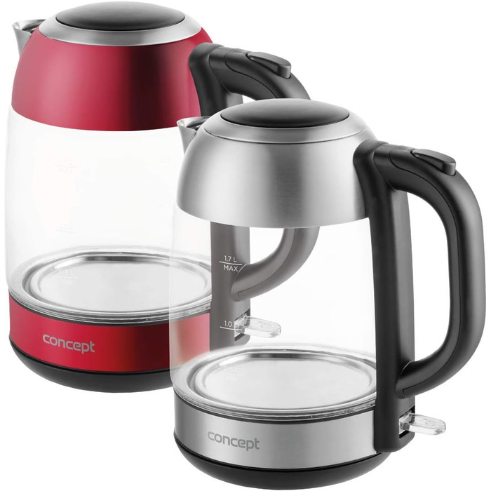 Скляний чайник CONCEPT з фільтром, 1,7 л