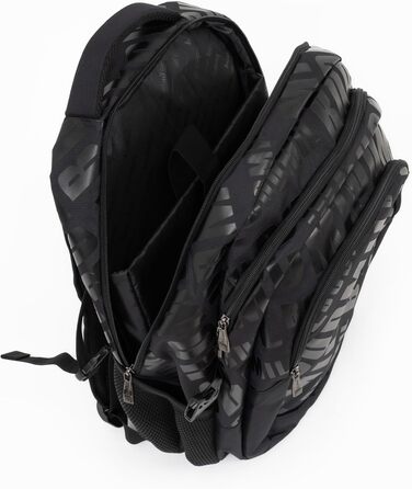 Ергономний шкільний рюкзак Budmil для хлопчиків та дівчаток, 32L, для підлітків та дітей від 5 класу, водонепроникний, з 3 відділеннями та вентильованою спинкою (Edwin Black)