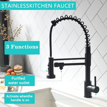 Інфрачервоний сенсорний кран для кухні з висувною лійкою, кухонна арматура 360° поворотна, змішувач для кухні, одноручний змішувач, арматура з спіральною пружиною, кран для мийки, щіткове золото, інфрачервоний сенсор, щіткове золото