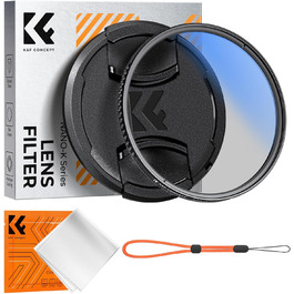 Поляризаційний фільтр K&F Concept 58mm CPL з багатошаровим покриттям для об'єктивів фото- та відеокамер, стрічка для фіксації кришки об'єктива, універсальна кришка об'єктива (Nano-Klear)