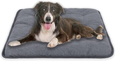 М'який лежак для собак MyBestBuddy Pik сірий S, для алергіків (100% поліестер), неслизький, можна прати при 40°C, з пухнастим чохлом, 60 x 40 см