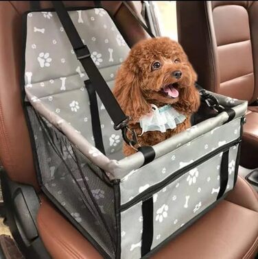 Автомобільний лежак для собак, переноска для тварин у машину, аксесуари для собак - 40x33x25 см (Сірий)