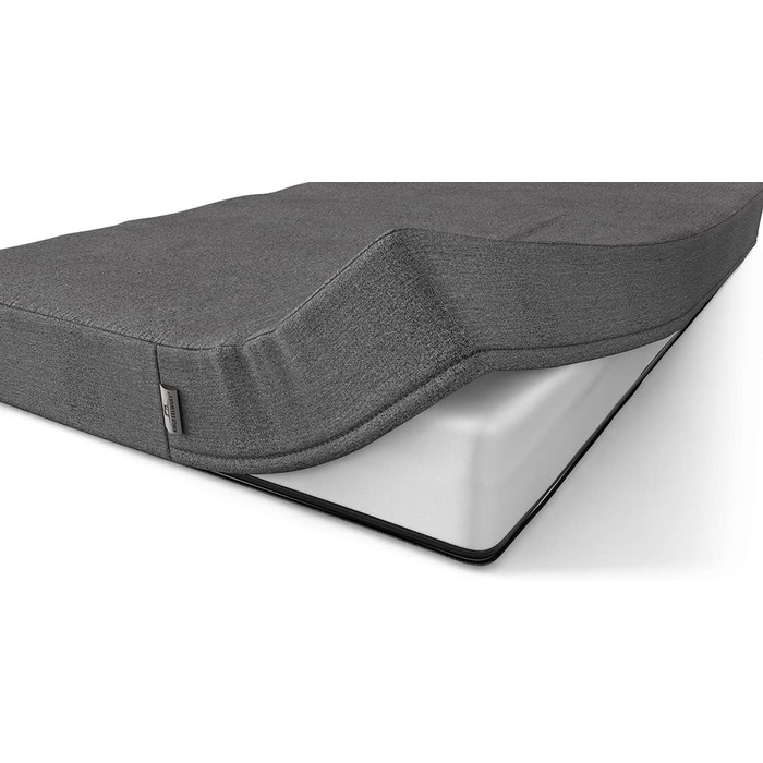 Ортопедичний килимок для собак від нетримання Knuffelwuff Lenie, 100 x 65 см, сірий - легко мити, з антиковзаючою основою, для собак великих, середніх та малих порід