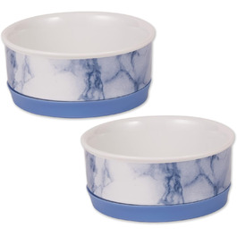 Набір мисок для тварин Bone Dry Ceramic Collection, кераміка, блакитний, маленький, 2 шт.