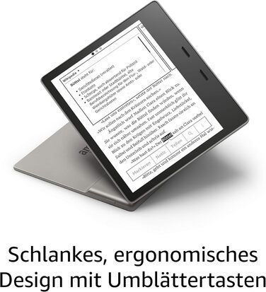 Kindle Oasis: електронна книга з регулюванням кольору екрану, водонепроникна, 8 ГБ, Wi-Fi, графіт + 3 місяці Kindle Unlimited