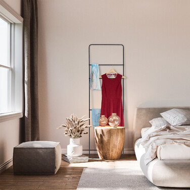 Relaxdays Metal Towel Rack with 3 Rungs