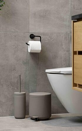 Zone Denmark Ume Bath Waste Bin, Cosmetic Bin, Bathroom Trash Can, Step Bin with Lid, Diameter 19.5 cm, Height 22 cm, 4 Liters, Nude