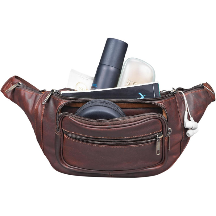 STILORD 'Maverick' - Сумка на пояс, нагрудна сумка, через плече, для фотоапарата, чорна з м'якої шкіри (Діапазон: чоловіча/жіноча)