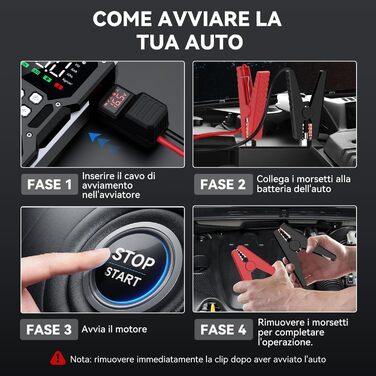 Портативний пусковий пристрій для автомобіля з повітряним компресором 8000A/150PSI (12V, для бензинових та дизельних двигунів) з LCD-дисплеєм M03