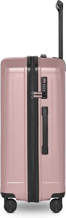 Чемодан Smartbox Hartschalen Check-in з жорстким корпусом, XL, 56 x 34 x 75 см, поліпропілен, 4 колеса, TSA-замок, 5.1 кг (Edition 02) (Рожевий металік, розмір M (66 см))