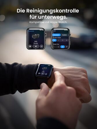 Робот-пилосос Proscenic Q10 з функцією миття, 8000Pa, 200 хвилин роботи, лазерна навігація, керування через додаток, Alexa, Siri, Apple Watch, пульт дистанційного керування для підлоги та килимів