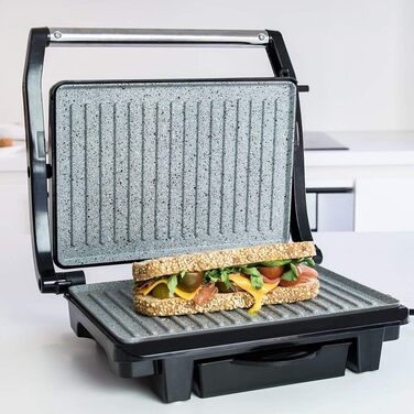 Cecotec Rock'n Grill 1000W Electric Grill with RockStone Non-Stick Coating - Stainless Steel