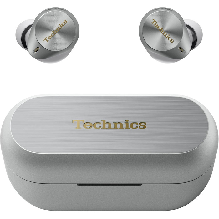 Навушники бездротові Technics EAH-AZ80E-K сріблясті з шумозаглушенням та мікрофоном