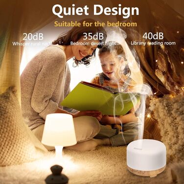 Аромадифузор Hianjoo Aroma 450 мл з таймером, ультразвуковий, 7 кольорів LED, з пультом ДУ, для спа/офісу/йоги, дерев'яний