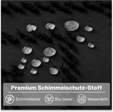 Штора для душу BTTN 180x180 см, Бохо, бежева з китицями, водонепроникна, з гачками (1 шт)