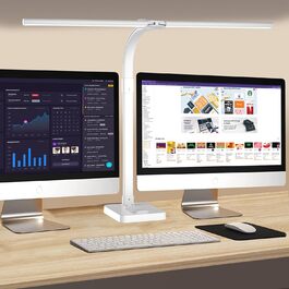 LED настільна лампа Doppelkopf з регулюванням яскравості, 24W, 80см, захист очей, гнусий шийка, 25 режимів освітлення