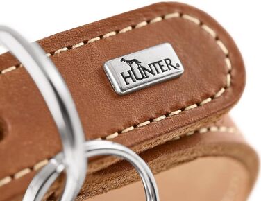 Нашийник для Віндхаундів Hunter Aalborg, колір Cognac, міцне м'яке шкіряне, розподіл тиску, захист гортані, Made in Germany, розмір 37