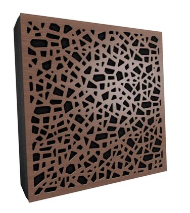 Набір акустичних панелей для звукопоглинання та дифузії (4 шт), 50x50x5 см, колір: горіх (Nussbaum)