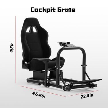 Ігровий кокпіт-симулятор Dardoo Racing з сидінням для керма Logitech G29 G923, Thrustmaster T300RS, Fanatec (PS4, PC)