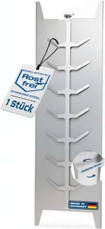 Тримач для лосося EWH з нержавіючої сталі для вогнища, решітка для запікання риби на вогні з ручкою-перевертачем