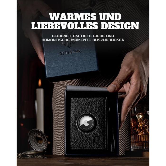 Портмоне DODENSHA® MagSnap для чоловіків з RFID захистом та відділенням для AirTag® I Кредитниця для 10+ карток I Портмоне з монетницею I (Чорний)