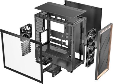 Корпус для ПК Antec Flux Midi Tower, чорний матовий, Gaming Case