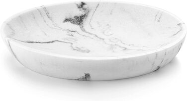 Миска для мила Luxspire з мармуру, овальна. Стійка до подряпин, елегантна мильниця для кухні, ванної кімнати та душу. Колір: кремовий