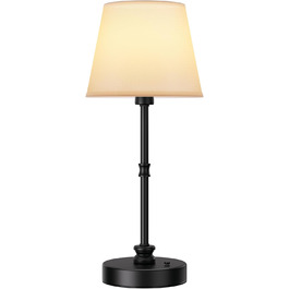 LED-лампа EppieBasic настільна бездротова, торшер сенсорний диммування, акумулятор 5200mAh, тепле світло 2700K, для спальні, вітальні, ванної кімнати (чорний)