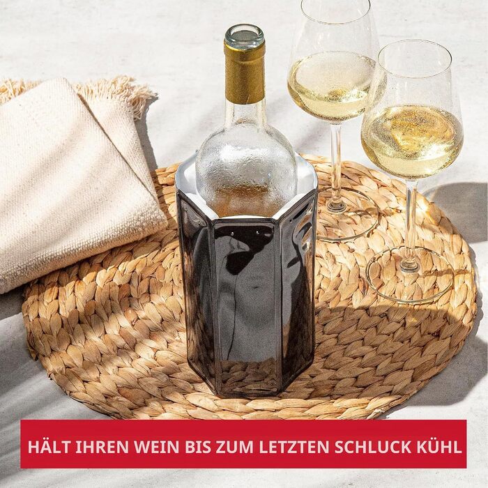 Активний охолоджувач для вина Vacu Vin Aktiv Weinkühler, чорний, 0.75-1.0 л