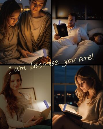 LED-ліхтарик для читання (книжкове світло) Wiederaufladbares, ультралегке, з 3 кольорами та 5 рівнями яскравості, диммується, портативне, фіолетово-чорне