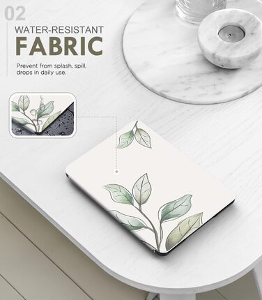 Чохол MoKo для Kindle Paperwhite 12th Gen 2024 та Kindle Colorsoft Signature Edition 2024, PU шкіра, авто-сон/пробудження, сірий ліс (листя)