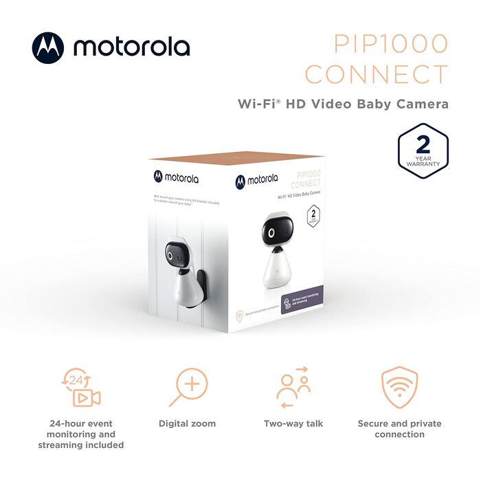 Дитячий відеомонітор Motorola Nursery VM 483 з камерою, інфрачервоним нічним баченням, функцією двостороннього зв'язку та цифровим зумом (PIP1000C EU)