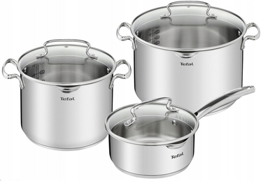 Набір каструль Tefal Duetto+ з нержавіючої сталі, 6 предметів