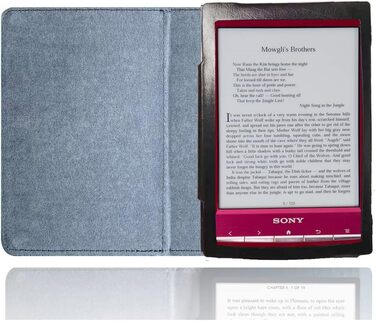 Чохол для Sony PRS-T2/PRS-T1 (6 дюймів), шкіряний, чорний