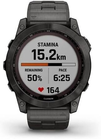 Garmin Fenix 7X Sapphire Solar з титановим браслетом, сірий/сірий колір