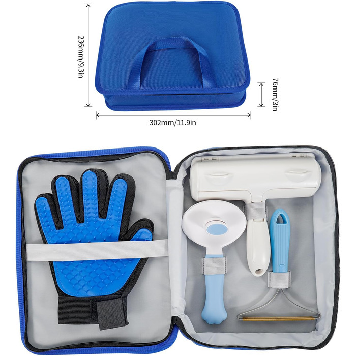 Набір для видалення шерсті домашніх тварин 5 шт. для собак та котів (довгошерсті/короткошерсті), ролики для меблів, повторне використання