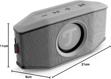Портативна Bluetooth-колонка Teufel ROCKSTER GO 2 для вулиці, сіро-чорна